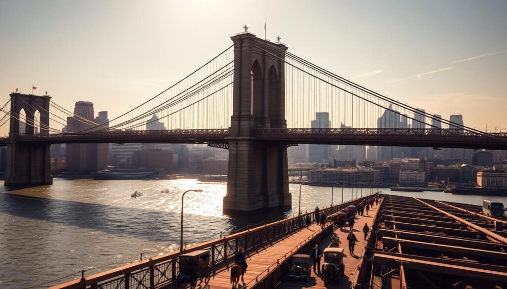 A-sweeping-vista-of-the-iconic-Brooklyn-Bridge-its-majestic-Gothic-inspired-arches-casting-1024x585 Explore the Iconic Brooklyn Bridge